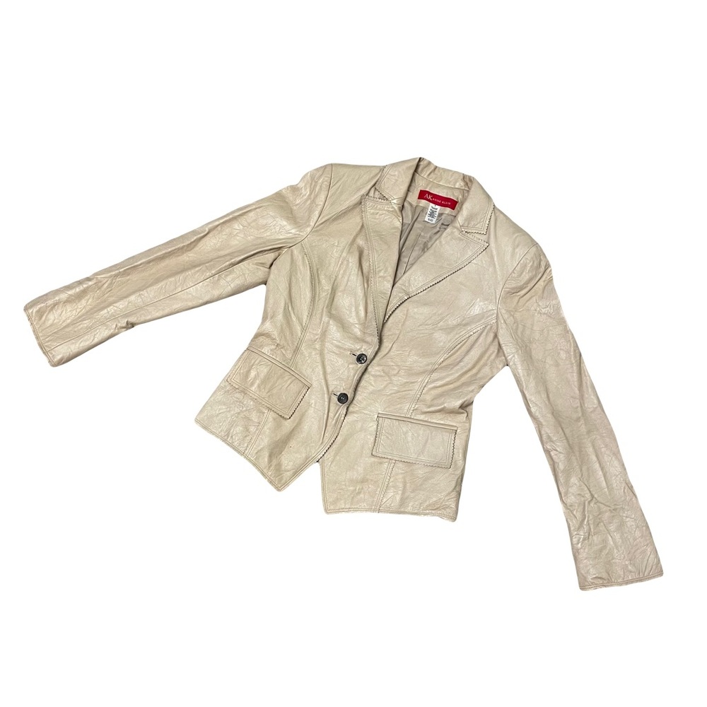 AK Anne Klein Leather Jacket - size Small